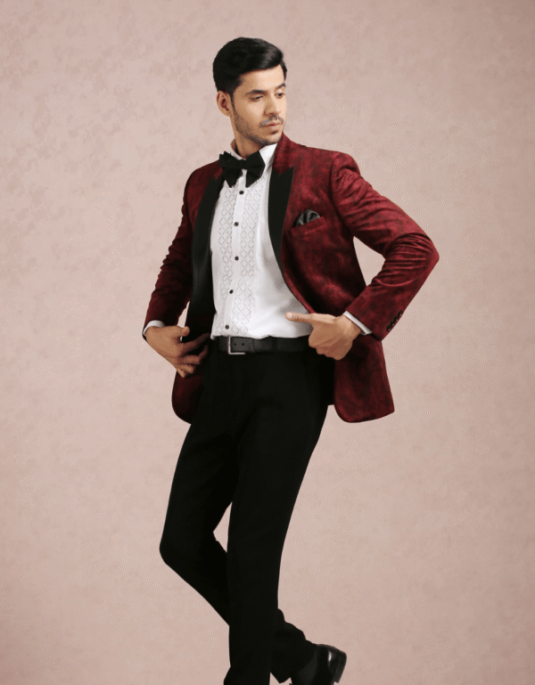 Maroon Velvet Elegance Suit