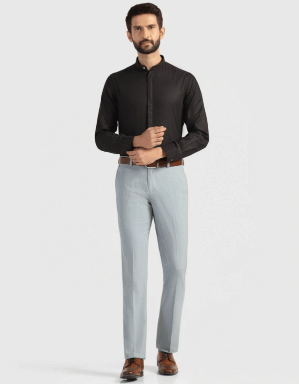 Formal Black Textured Shirt – Minimalist Power, Maximum Impact