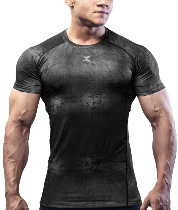 Elitex GymX Compression Tee: Forest Grey