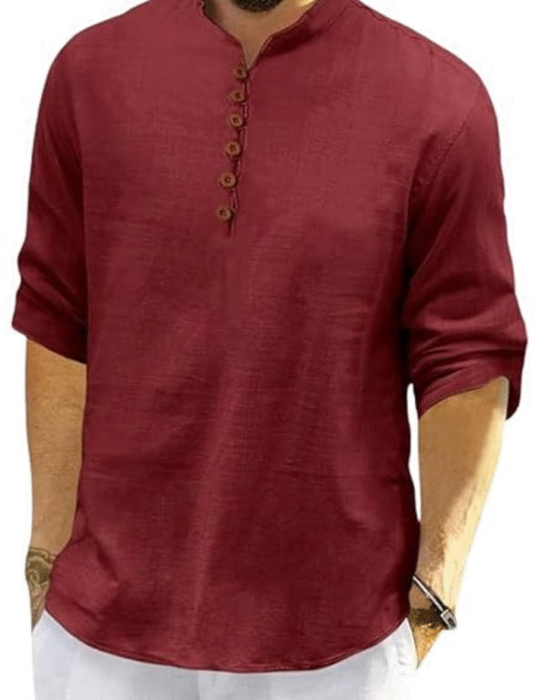 Men's Cotton Blend Regular Fit Short Kurta